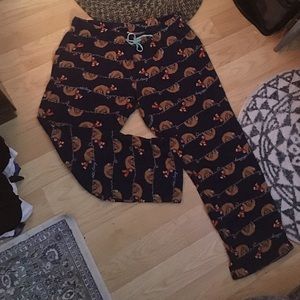 Old navy Christmas sloth climbing’ lights pjs